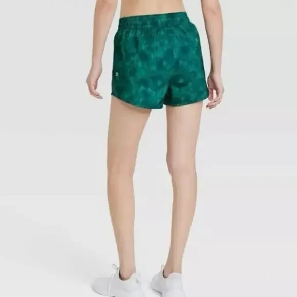 All In Motion Green Running Shorts with Liner Large